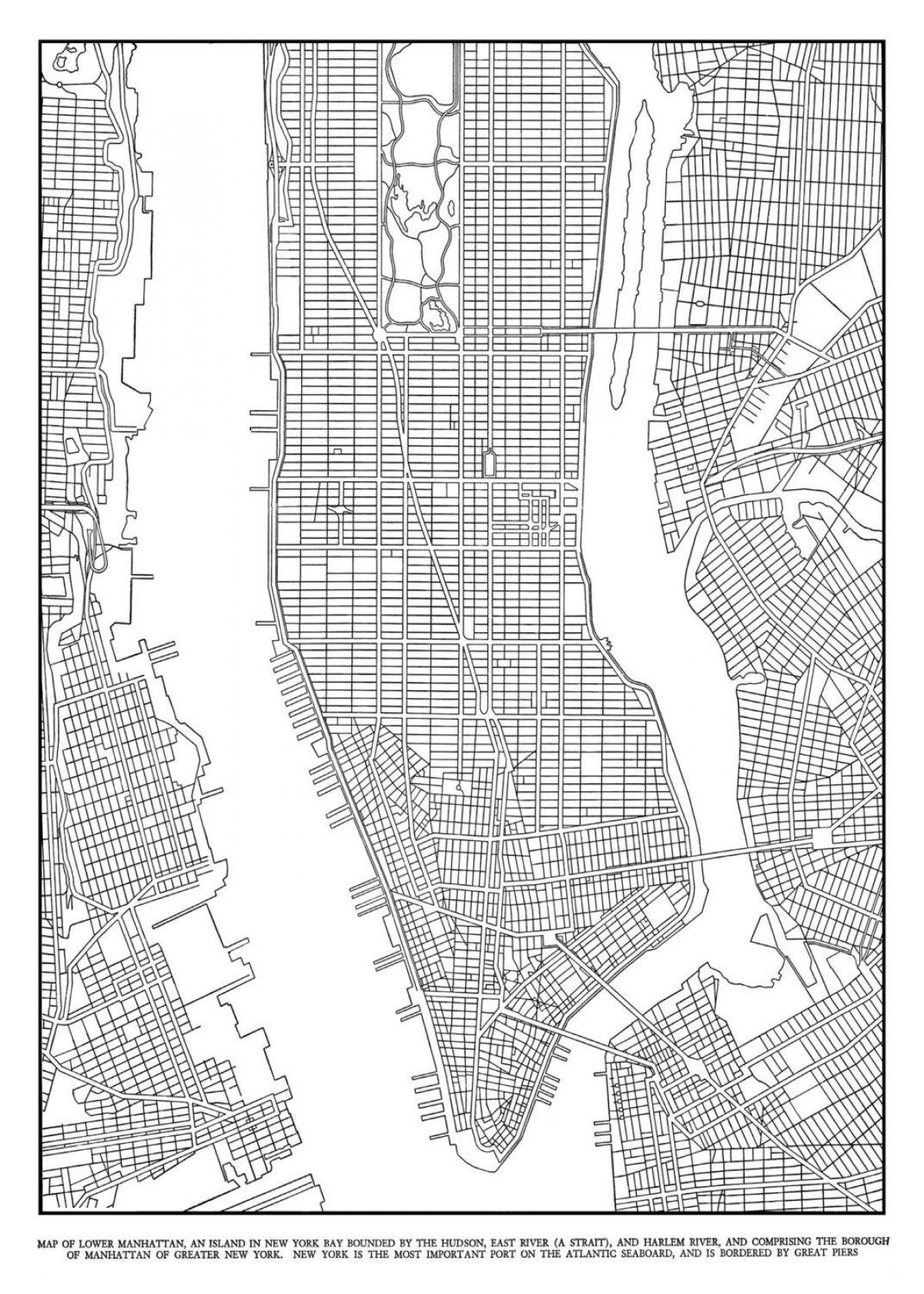 kaart Manhattan grid
