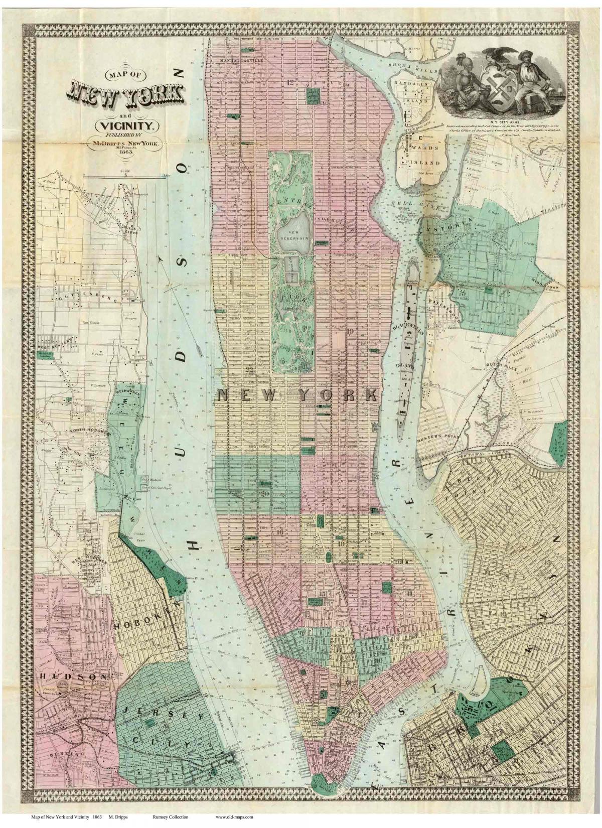 ajalooline Manhattan kaardid