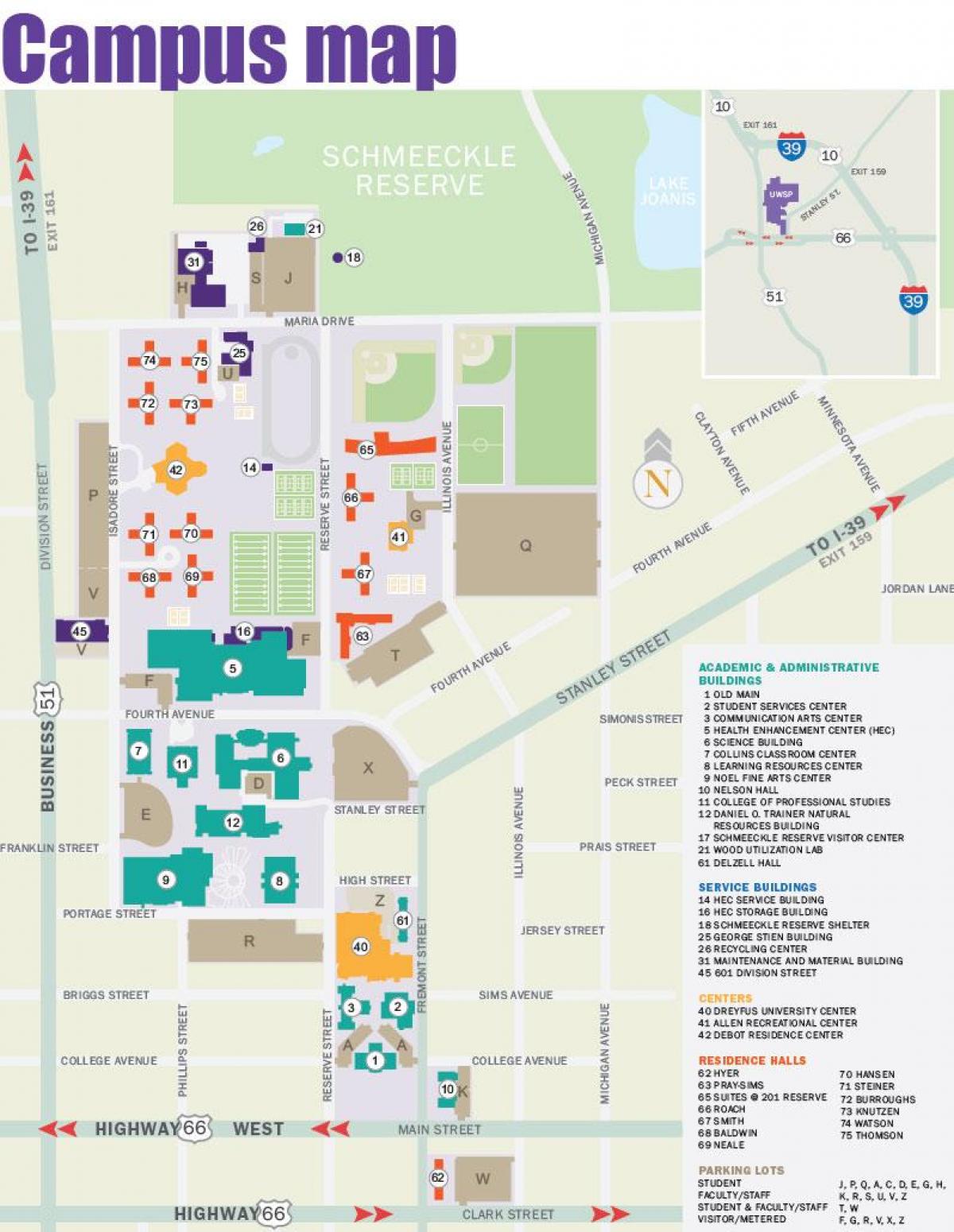 kaart NYU campus