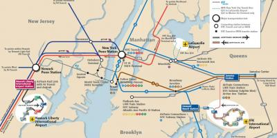 JFK Manhattan metroo kaart