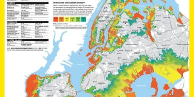Manhattan üleujutuse tsooni kaarti