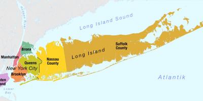 Kaart New York Manhattan ja long island