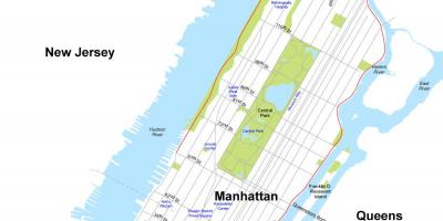 Kaart Manhattani saare New York