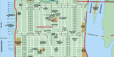Printable street map Manhattan