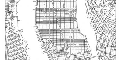 Kaart Manhattan grid