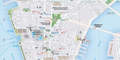 Map of lower Manhattan ny