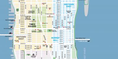 Tasuta printable kaart NYC-Manhattan