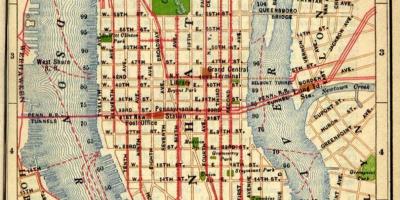 Kaart vana Manhattan